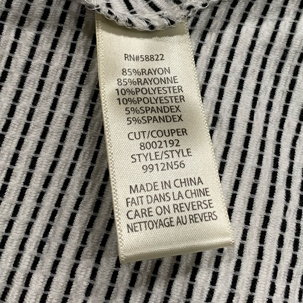 Max Studio White & Black Stripe Knotted flowy A-Line Dress - Women’s size Large - Picture 10 of 10